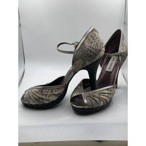 Steve Madden Magnolia Heels Peep Toe Platform Pumps Shoes 6M